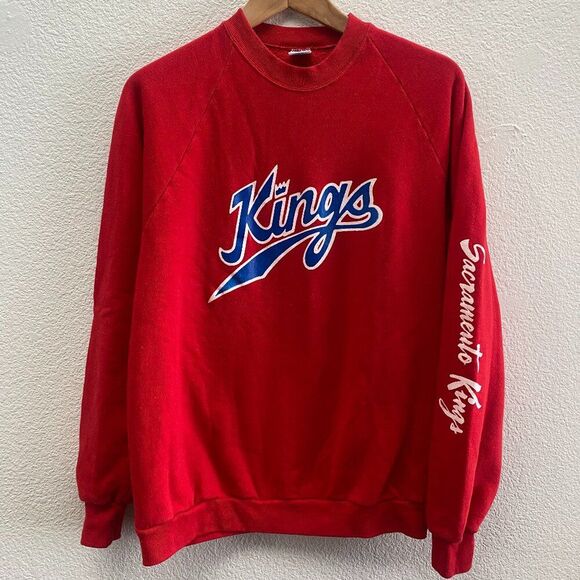 Vintage 1980s Sacramento Kings Basketball NBA Jerzees by Russell L Adult Unisex - Picture 1 of 5